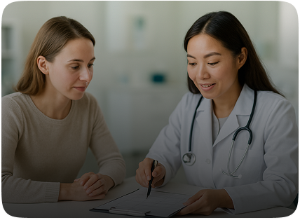 Doctor and patient in a consultation